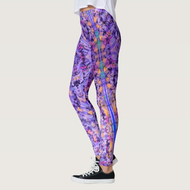 Swimming with Coral Abstract Leggings (Left)