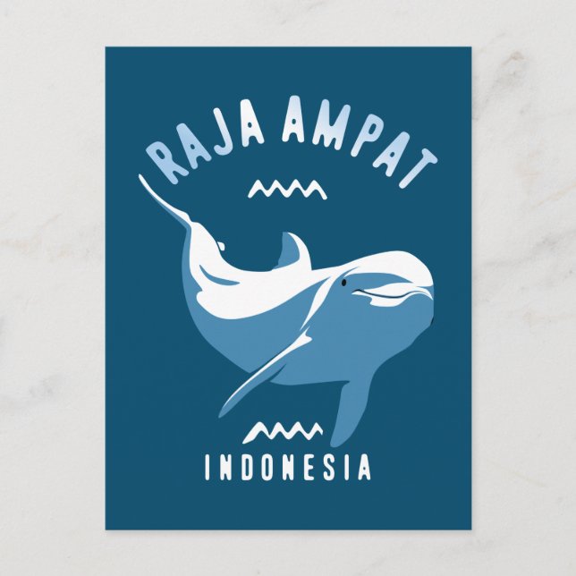 Swimming with Dolphins at Raja Ampat Postcard (Front)