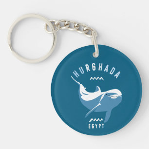 Swimming with Dolphins Hurghada Egypt T-Shirt Keychain
