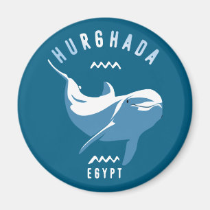 Swimming with Dolphins Hurghada Egypt T-Shirt Magnet