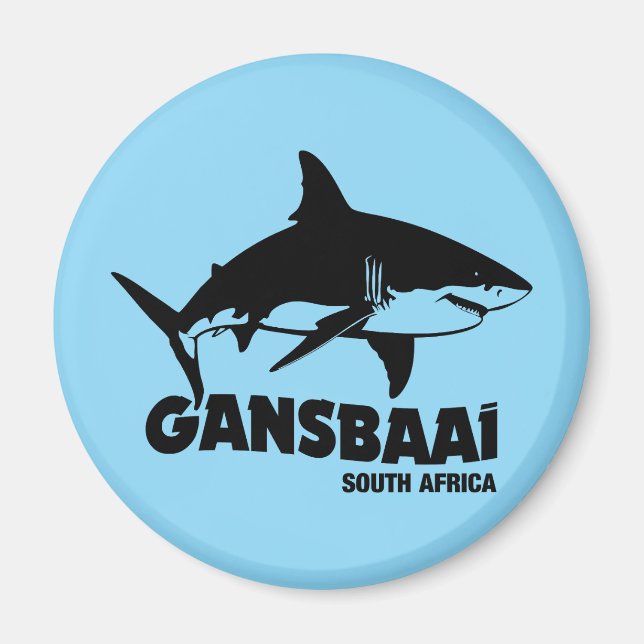 Swimming With Great White Sharks - Gansbaai Diving Magnet (Front)