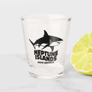 Swimming With Great White Sharks Neptune Islands Shot Glass