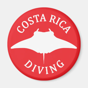 Swimming With Manta Ray - Costa Rica Scuba Diving Magnet