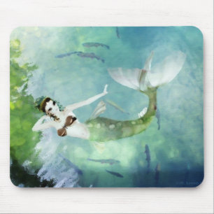 Swimming with Salmon Mousepad