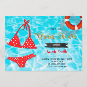 Swimsuit bachelorette party invitation