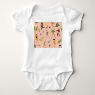 Swimsuit Ladies: Tropical Vintage Dance Baby Bodysuit