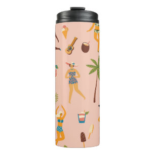 Swimsuit Ladies: Tropical Vintage Dance Thermal Tumbler