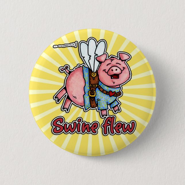 swine flew button (Front)