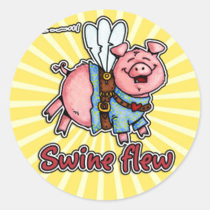 swine flew sticker
