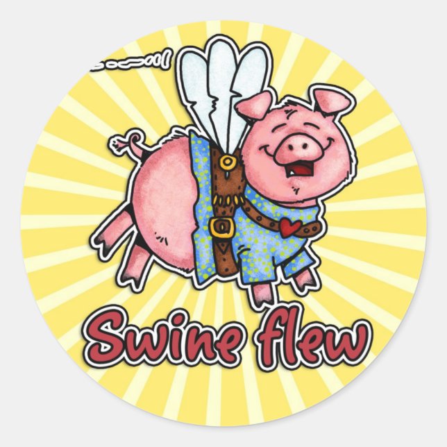 swine flew sticker (Front)