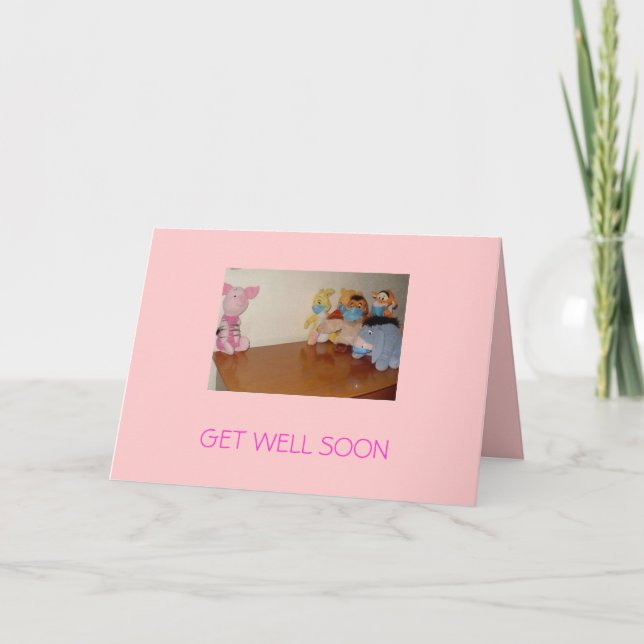 swine flu, GET WELL SOON Card (Front)