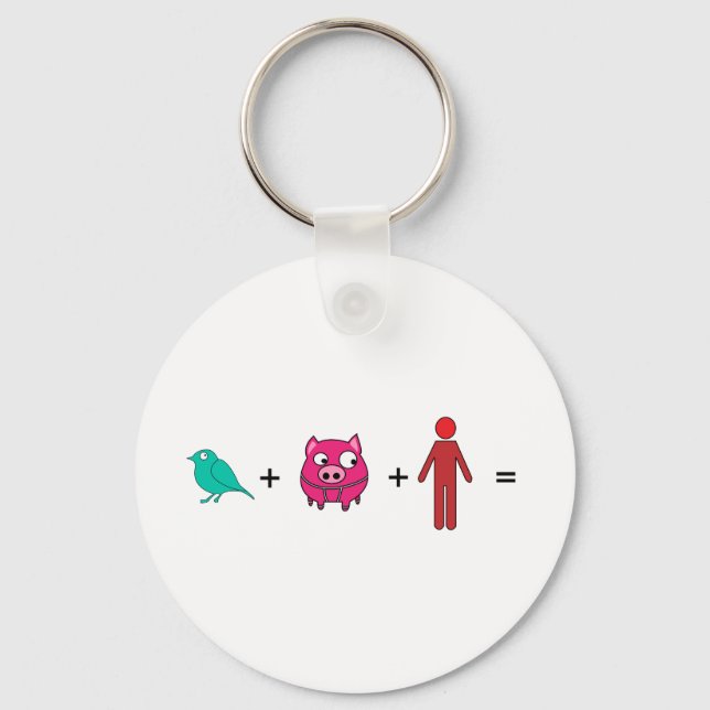 SWINE flu Keychain (Front)