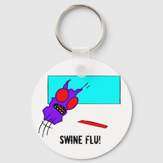 Swine Flu Keyhcain Keychain (Front)