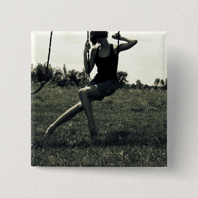 Swing 2 Inch Square Button (Front)