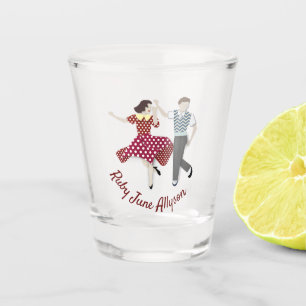 Swing Dance Couple Shot Glass