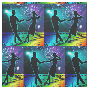 Swing Dance  Couple Stage Lights And Music #7 Fabric