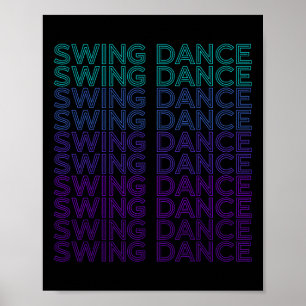Swing Dance Dancing Retro Swing Dancer  Poster