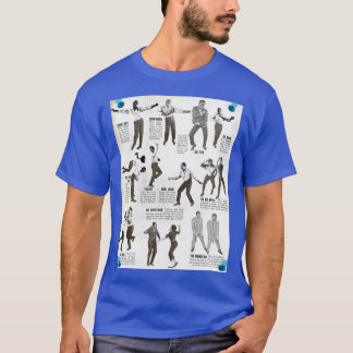 Swing Dance Instructional Pictorial T-Shirt