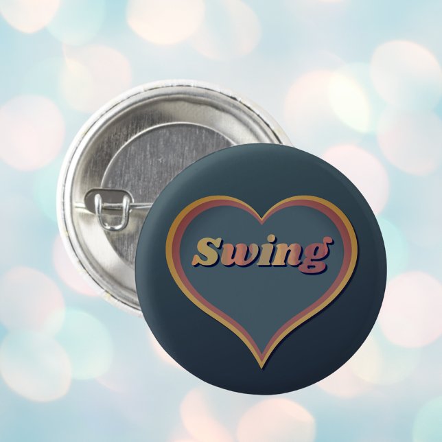 Swing dance love heart 1 inch round button (Creator Uploaded)