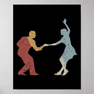 Swing Dance Retro Style Vintage Poster