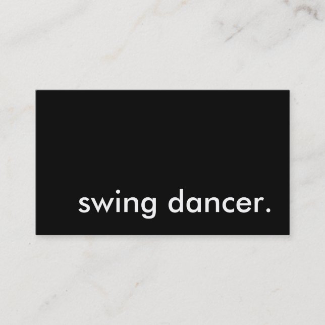 swing dancer. business card (Front)