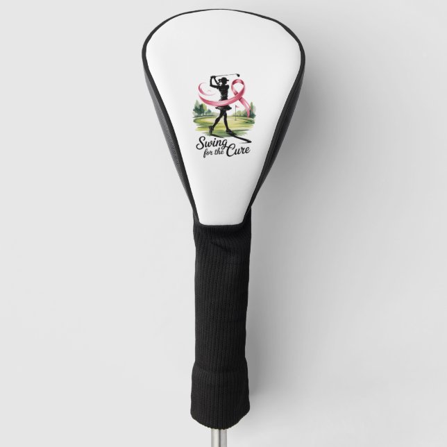 Swing for the Cure Golf Breast Cancer Golf Head Cover (Front)
