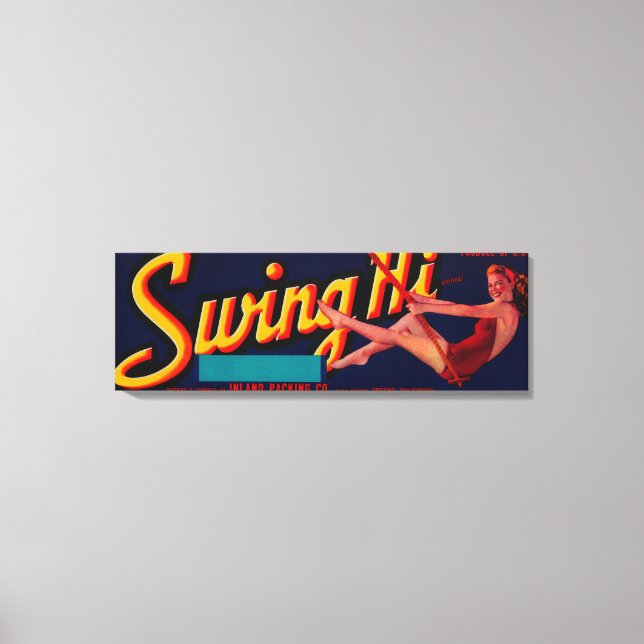 Swing Hi Peach LabelFresno, CA Canvas Print (Front)