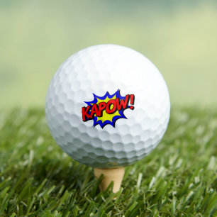 Swing in Style: KAPOW! Vintage Pop Art Golf Balls