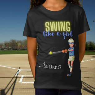 Swing Like A Girl Softball  T-Shirt
