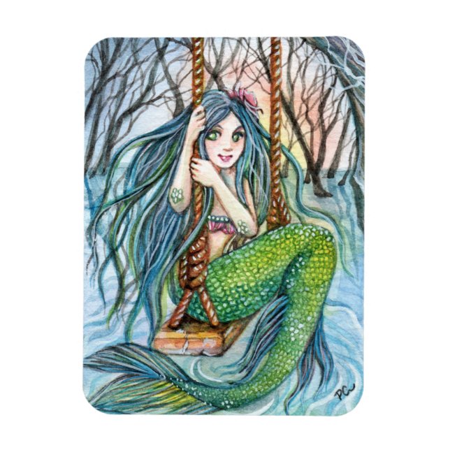 Swing - Mermaid Art Magnet (Vertical)