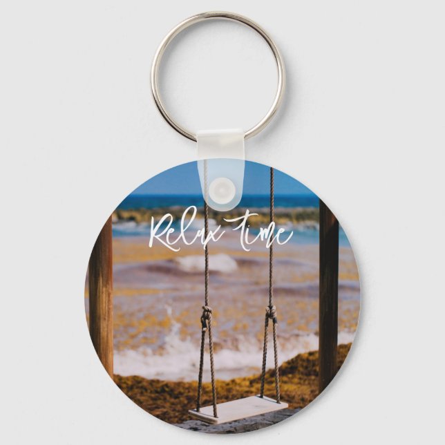  Swing on the beach keychain (Front)