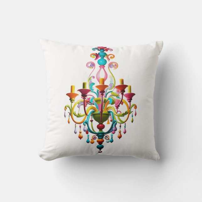 Swing on the chandelier  throw pillow (Front)