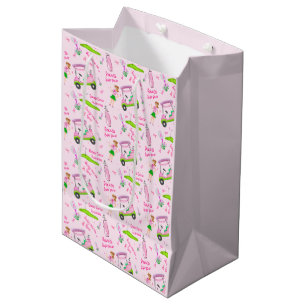 Swing Pink Golfer Breast Cancer Awareness Medium Gift Bag