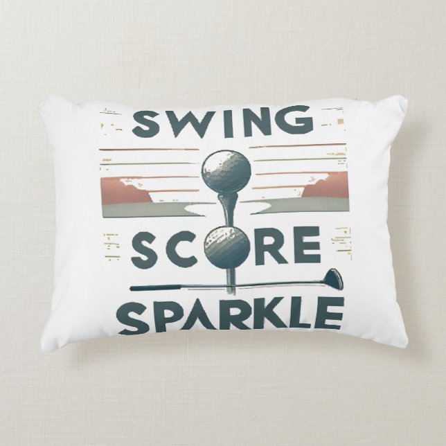 Swing, Score, Sparkle  Accent Pillow (Front)