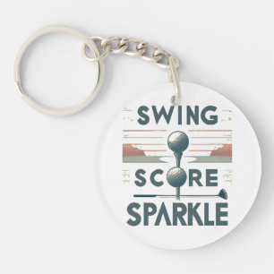 Swing, Score, Sparkle  Keychain