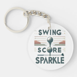 Swing, Score, Sparkle  Keychain