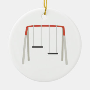 Swing Set Ceramic Ornament