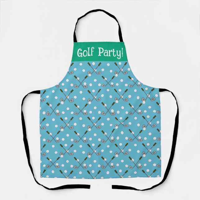 Swing & Sizzle: Custom Golf Party Apron (Front)