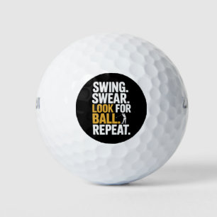 Swing Swear Look For Ball Repeat Golf Golfers Golf