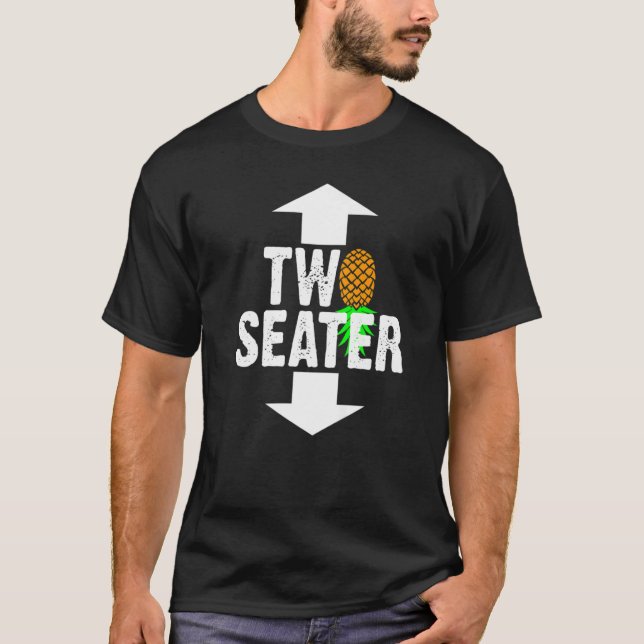 Swinger Two Seater Upside Down Pineapple  Cool T-Shirt (Front)