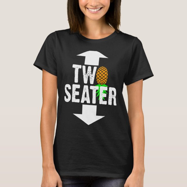 Swinger Two Seater Upside Down Pineapple   Cool T-Shirt (Front)