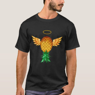 Swinger Upside Down Pineapple Glory Angel Wings Ha T-Shirt