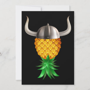 Swinger Upside Down Pineapple Viking King Hat Invitation