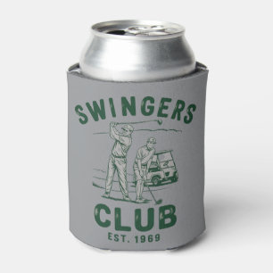 Swingers Club Funny Sarcastic Golfing Golfer Can Cooler