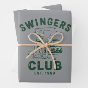 Swingers Club Funny Sarcastic Golfing Golfer Wrapping Paper Sheet
