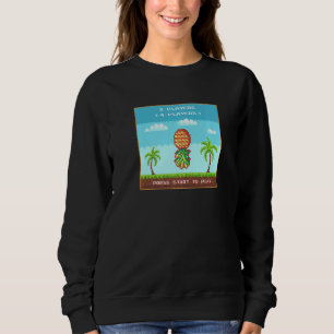 Swingers Lifestyle Party Upside Down Pineapple Gam Sweatshirt