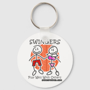 Swingers Play Well Together Keychain