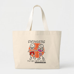Swingers Play Well Together Large Tote Bag