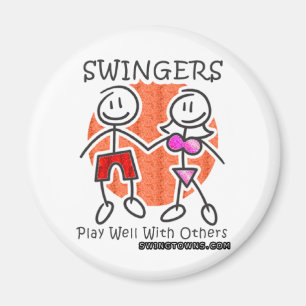 Swingers Play Well Together Magnet