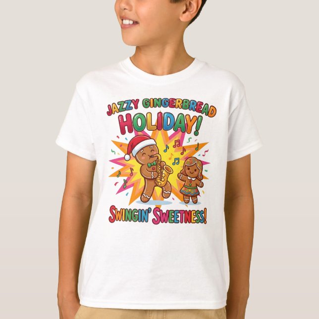 Swingin’ Sweetness Gingerbread T-Shirt – Festive S (Front)